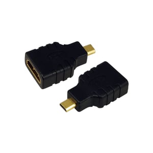 LogiLink AH0010 HDMI D to HDMI A Adapter, Black