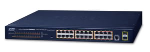 PLANET GS-4210-24P2S Managed L2/L4 Gigabit-Ethernet-Switch (10/100/1000) PoE-Unterstützung 1U Blau