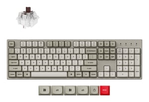 Keychron C2 Pro 8K klawiatura Uniwersalne USB QWERTY Amerykański międzynarodowy Szary