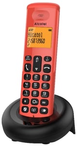 Alcatel E160 DECT-Telefon Name und Identifizierung des Anrufers Schwarz, Rot