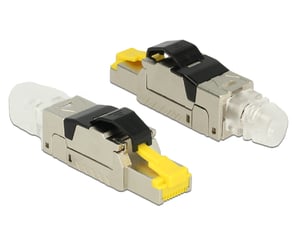 DeLOCK 86285 RJ45-Stecker Schwarz, Silber, Transparent, Gelb