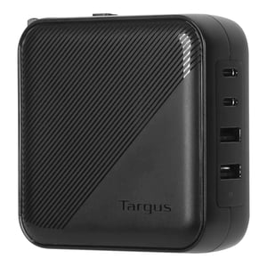 Targus APA109GL laddare för bärbara enheter, universell, svart, växelström, snabbladdning, inbyggd