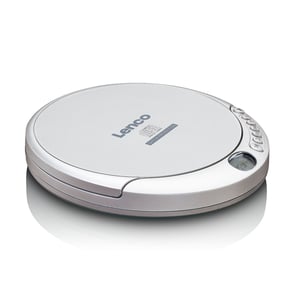 Lenco CD-201 CD-Player, silberfarben, tragbarer CD-Player