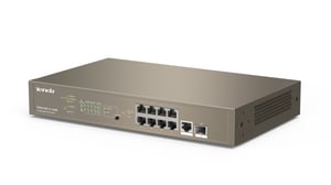 Tenda TEG5310P-8-150W przełącznik sieciowy Zarządzany L3 Gigabit Ethernet (10/100/1000) Obsługa PoE 1U Szary