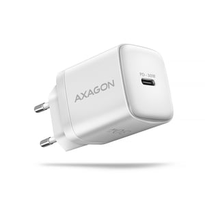 Axagon ACU-PD30W wall charger 1x QC3.0/AFC/FCP/PD type-C 30W vit Mobiltelefon, Smartphone, Smartwatch, Surfplatta, Universell Vit Växelström Snabbladdning Inbyggd