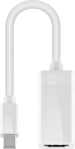 Goobay 51729 Cable Adapter, 0.15 m, Mini DisplayPort to HDMI Type A (Standard), White