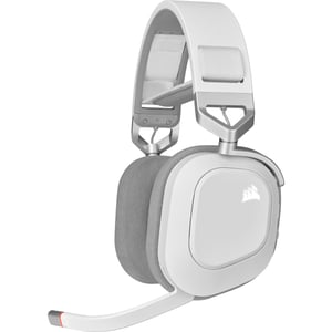 Corsair HS80 RGB trådlöst headset med huvudband för gaming, vitt