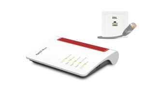 Box FRITZ! 7530 AX trådlös Gigabit Ethernet-router, dual-band (2,4 GHz/5 GHz), vit
