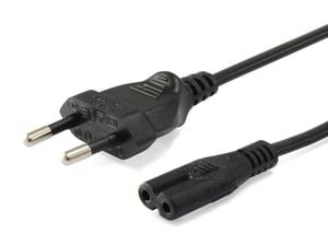 Equip 112161 Svart 3 m strömkontakt av typ C C7-panel