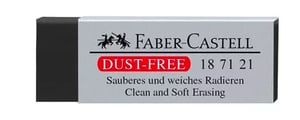 Faber-Castell 187121 radergummi, plast, svart, 1 st.