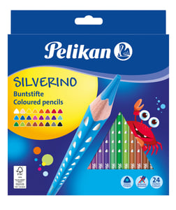 Pelikan 700665 Buntstift Schwarz, Blau, Braun, Grün, Grau, Hellblau, Hellgrün, Mehrfarbig, Orange, Pfirsich, Rosa, Violett, Rot, Violett, Weiß, Gelb, 24 Stück.