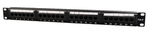 Cablexpert Cat.6-Panel mit 24 Anschlüssen und rückseitigem Kabeldurchführung