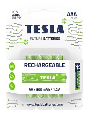Tesla 8594183392295 Home-Use Battery Rechargeable AAA Nickel-Metal Hydride (NiMH) Battery