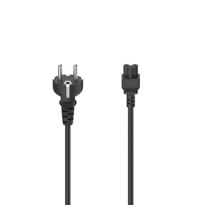 Hama 00200736 Power Cable, Black, 2.5 m, 3-pin Type C Power Plug