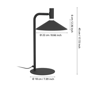 EGLO CONOMAVILLA-Z lampa stołowa Czarny