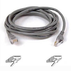 Belkin Patchkabel CAT5 RJ45, verwicklungsfrei, 2 m, grau, Netzwerkkabel, grau, Cat5e U/UTP (UTP)