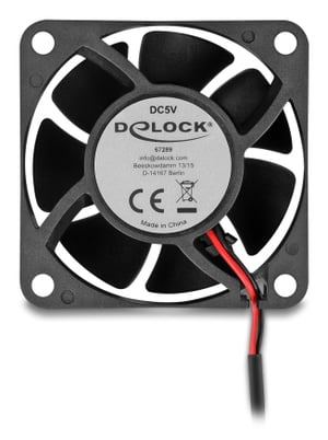 DeLOCK 67289 system chłodzenia komputerów Obudowa komputera Wentylator 6 cm Czarny 1 szt.