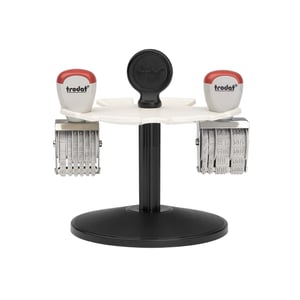 Trodat 3008 Stamp Holder, 8-Pack. Black, White