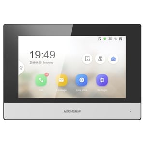 Hikvision DS-KH6320-WTE1 Video-Türsprechanlage 17,8 cm (7") Schwarz, Silber