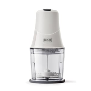 Black & Decker BXCH260E Elektrischer Gemüseschneider 0,5 l, 260 W, transparent, weiß