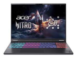 Acer Nitro 16S AI AN16S-61-R9PZ AMD Ryzen AI 9 365 Laptop 40,6 cm (16") WQXGA 16 GB DDR5-SDRAM 1 TB SSD NVIDIA GeForce RTX 5070 Wi-Fi 6E (802.11ax) eShell Czarny