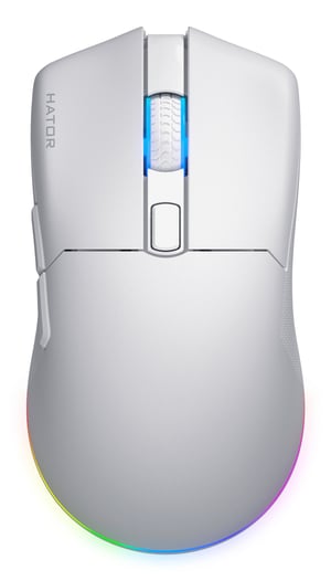 HATOR Pulsar 3 Wireless Gaming-Maus, beidhändig, RF Wireless + Bluetooth + USB Typ C, optisch 12000 DPI