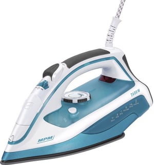 MPM MZE-15 żelazko Żelazko suche Ceramiczna płytka podeszwy Ultra Glide 2600 W Niebieski, Biały