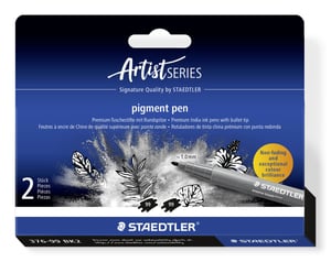Staedtler Pigment Arts Intensiv Pen mazak Czarny 2 szt.
