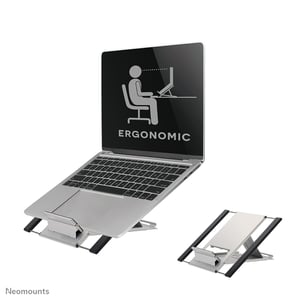 Neomounts NSLS100 Laptop-Halterung – Ausziehbare Ablage für Notebooks, silber, 55,9 cm (22")