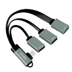 LogiLink UA0361 USB 3.2 Gen 1 (3.1 Gen 1) Type-C-Hubs und -Konzentratoren, 5000 Mbit/s, silberfarben