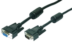 LogiLink VGA M/F 1,8 m VGA-kabel (D-Sub) Svart