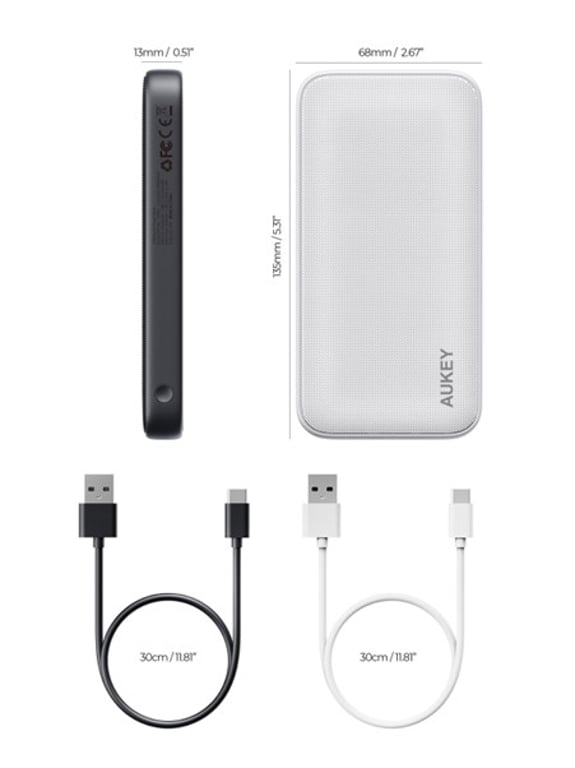 фото Зовнішній акумулятор (павербанк) Aukey PB-Y46 10000 mAh Grey