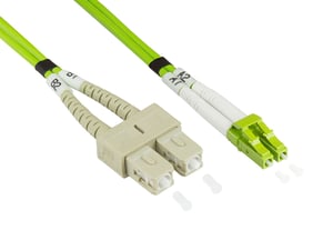 Alcasa LW-8075LS5 InfiniBand/Fiber Optic Cable, 7.5 m, LC to SC, Green