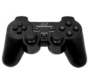 Esperanza EG102 spelkontroll, svart, USB 2.0, gamepad, analog/digital, PC, PlayStation 3