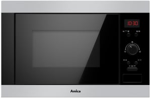 Amica AMMB25E2GI X-TYPE Edelstahl-Mikrowelle mit Grillfunktion, Einbaugerät, 25 l, 900 W