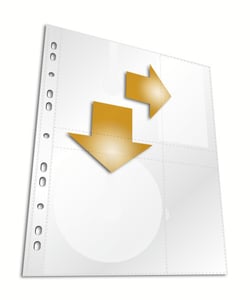 Durable 522219 CD cases with a flap, transparent