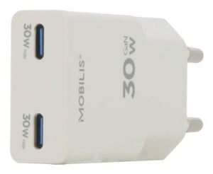 Mobilis 020026 ładowarka do urządzeń przenośnych Uniwersalne Biały Prąd przemienny Szybkie ładowanie Wewnętrzna