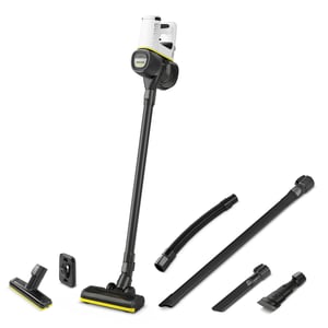Kärcher VC 4 2-in-1 Upright Vacuum Cleaner, Battery-Powered, Dry/Foam, Bagless, Black, White, 2.5 Ah