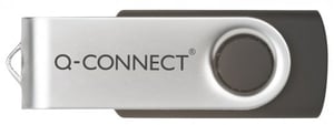 Q-CONNECT KF76970 USB-minne 32 GB USB Typ A 2.0 Svart, Silver