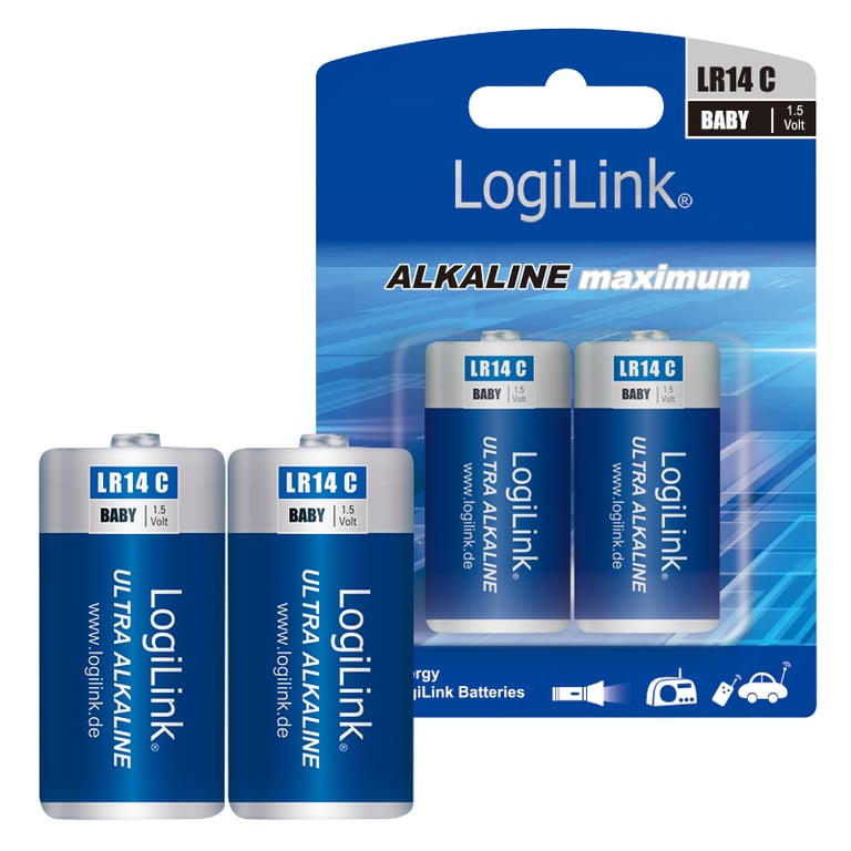 LogiLink LR14B2 bateria do użytku domowego Jednorazowa bateria C Alkaliczny