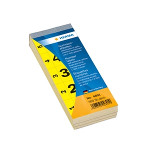 HERMA 4891 Self-Adhesive Rectangular Yellow Labels, 500 pcs.
