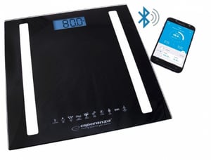 Esperanza EBS016K Waage „Kwadrat“ Schwarz Elektronische Personenwaage