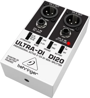 Behringer DI20 konwerter plików audio Czarny, Biały