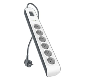 Belkin BSV603vf2M White 6-Port Power Strip, 2 m