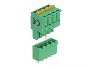DeLOCK Panel zacisków PCB 4 pin 5,08 mm mocowanych pionowo