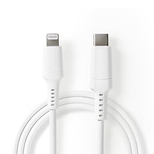 Nedis CCGW39650WT10 Lightning-kabel 1 m Vit