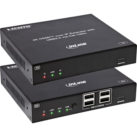 InLine 57886G przedłużacz KVM Nadajnik i odbiornik