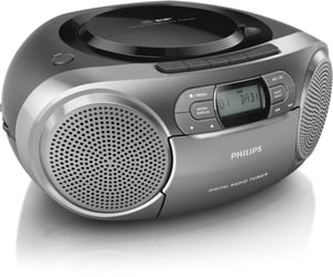 Philips AZB600/12 tragbares Stereosystem, digital, 2 W, DAB, DAB+, FM, grau