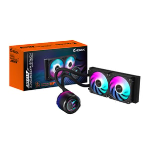 GIGABYTE AORUS WATERFORCE X II 240 All-in-One-Flüssigkeitskühler für CPUs, 12 cm, schwarz