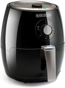 Black & Decker BXAF2500E Single-Basket 2.5 L Standalone 1500 W Hot Air Fryer, Black